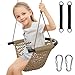 HiNa Tree Swing for Kids Adjustable Toddler Rope Swing Seat with Snap Hooks and Straps 440 lbs Capacity Swingset Accessories for Indoor Porch Doorway Outdoor Playground Backyard Khaki - Image 3