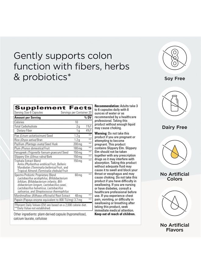 Integrative Therapeutics Blue Heron - Detox Complex with Dietary Fiber, Herbs and Probiotics - Supports Colon Function - Includes Fenugreek - Dairy Free - 120 Capsules - Image 2