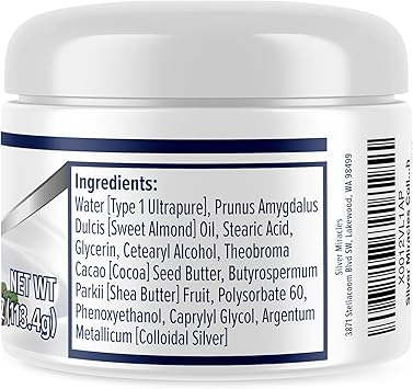 Silver Miracles Colloidal Silver Cream 4oz Colloidal Silver Skin Healing Cream Scent and Dye Free Moisturizes Dry Skin Made with 99999 Pure Silver - Image 2