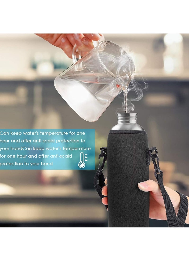 SYOSI 2 Pcs Water Bottle Sleeve Water Bottle Carrying Pouch for 750ml Durable Soft Drink Bottle Holder Bag for Outdoor Camping Hiking Fishing - Image 3