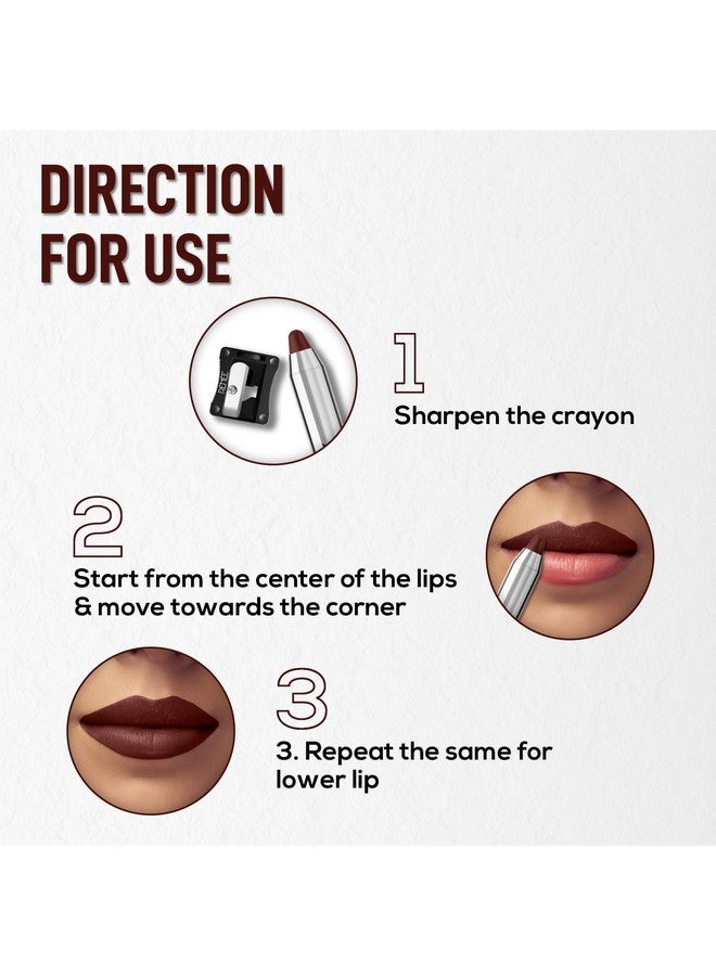 رينيه قلم تلوين الشفاه كولورلوك ترانسفر نوت مع مبراة، عامل حماية من أشعة الشمس 20، مقاوم للماء، مقاوم للتلطخ، خفيف الوزن ويدوم طويلاً، لون مكثف مع لمسة نهائية غير لامعة للغاية، غني بفيتامين إي، ديزاير 3 جم - Image 2