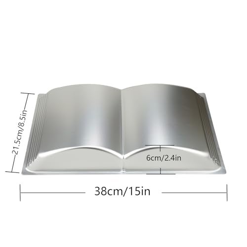 Cayanmydery Book Shape Cake Pan, 3D Birthday Cake Pan, Aluminum Alloy Cake Molds Nonstick Baking Tools - Image 2