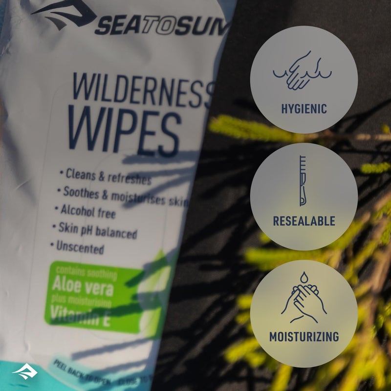 Sea to Summit Wilderness Wipes Rinse-Free Body Wipes, 2-Pack (36 wipes per pack) - Image 4