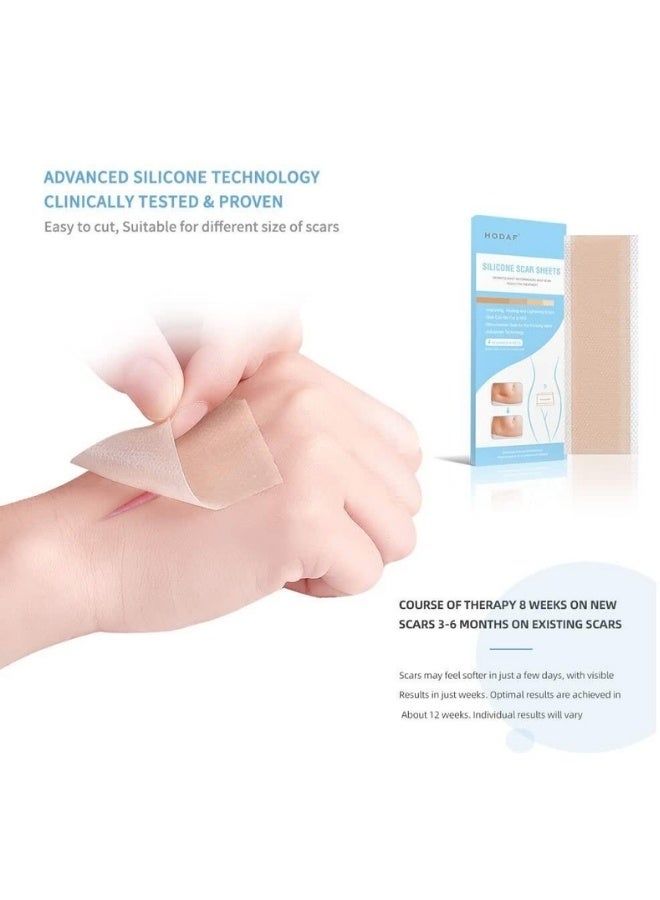 Hodaf Silicone Scar Sheets Stretch Mark Treatment Waterproof Silicone Gel Tape - Image 2