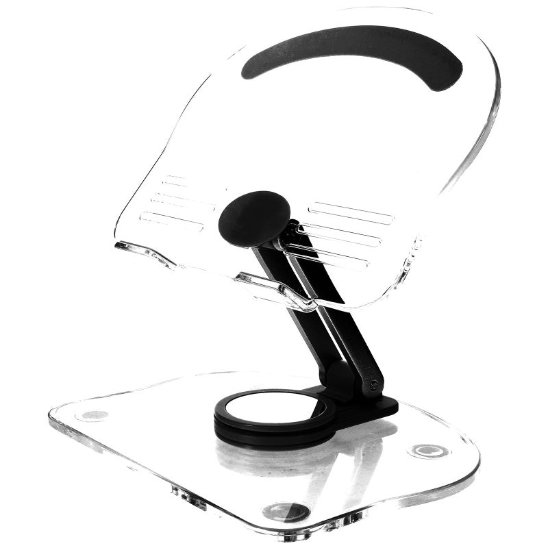 Rotatable Folding Tablet Stand Adjustable Desktop Holder For Smartphones Black - Image 2
