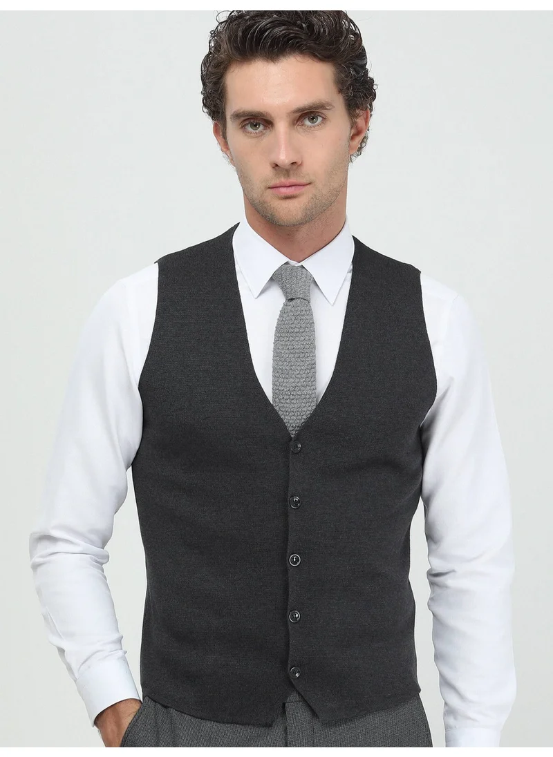 Kip Anthracite Knit Vest