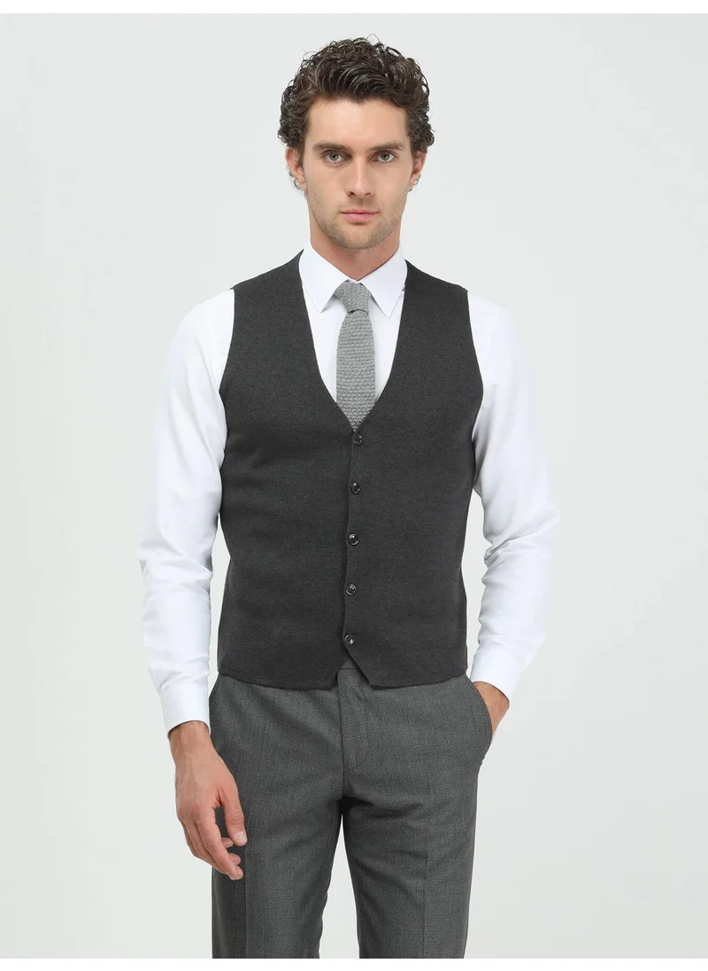 Kip Anthracite Knit Vest