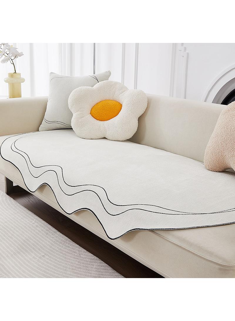 general Irregular Shaped Sofa Cushion Non Slip Sponge Seat Cushion Chenille Sofa Towel - Image 1