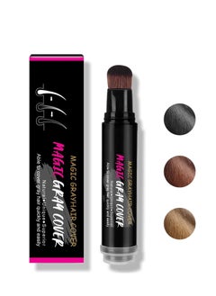 Root Touch Up, Hair Dye Pen, Root Cover Up Black, Hairline Powder Stick, Haircolor Touch-Up Stick to Cover Gray Hair Root, Semi-permanent Root Hair Coloring (Brown)