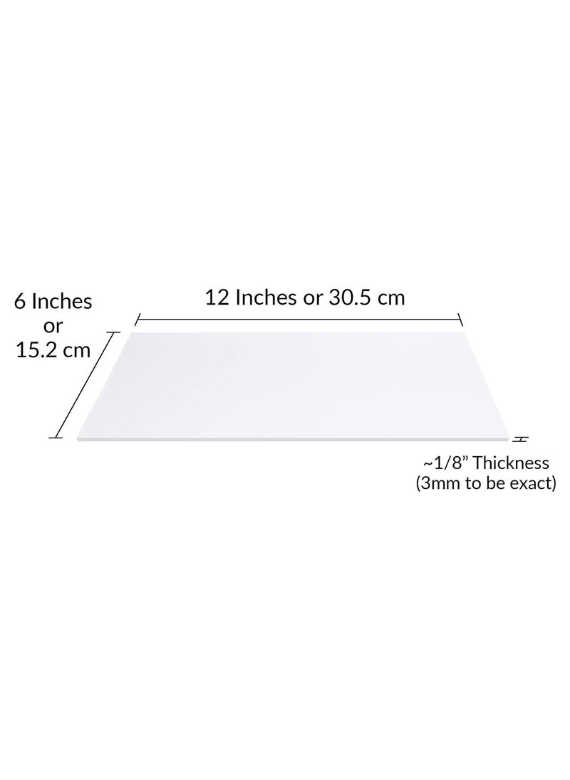 Generic Acrylic Sheet 3mm Group 6"x12", 1/8" Thick 2-Pack  - Image 2