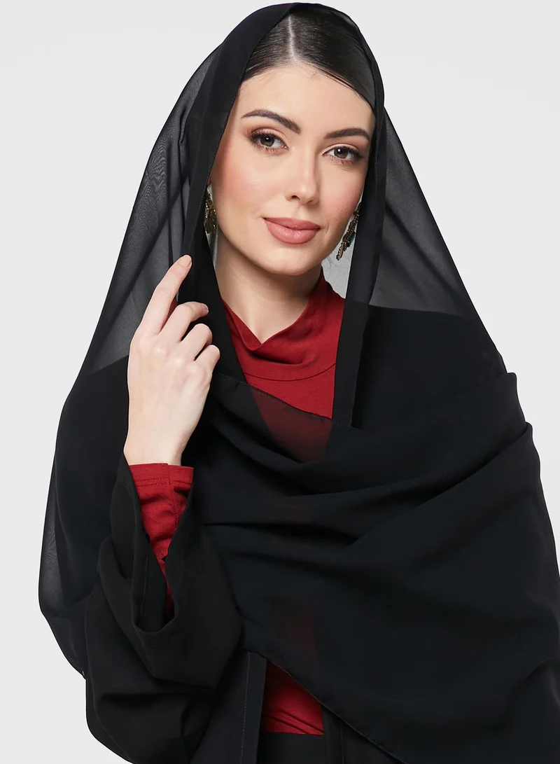 hayas closet V-Neck Embellished Abaya