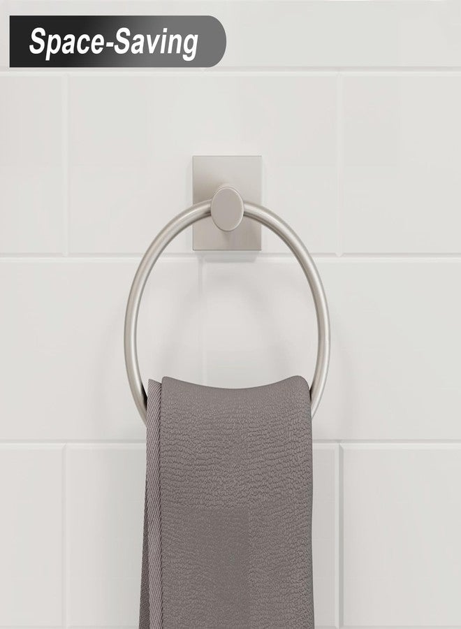 BGL Towel Ring Brushed Nickel Modern Hand Towel Ring 2 Packs for Bathroom Wall Mounted Bathroom Towel Holder Bathroom Towel Rack - Image 5
