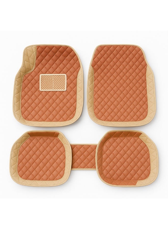 طقم دواسه 5 قطه 3D لون بيج في بني