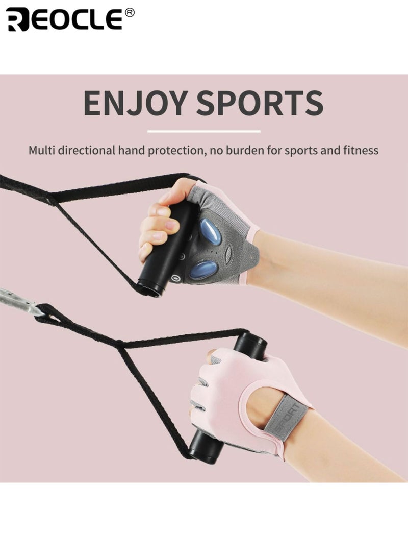 REOCLE 1 Pair Non-Slip Fitness Gloves with Full Palm Protection and Breathable Design Workout Training Gloves with Enhanced Grip for Gym Strength Training Outdoor Sports - Image 5