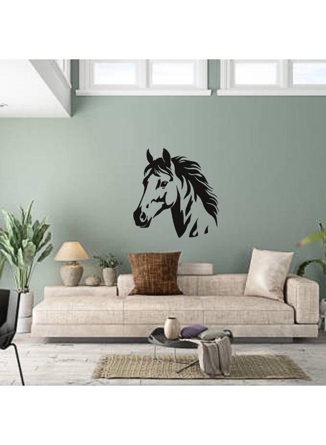 MAXPIX LLC Premium Horse Wall Sticker – Black Vinyl Self-Adhesive Horse Head Decal for Living Room & Bedroom - Image 4