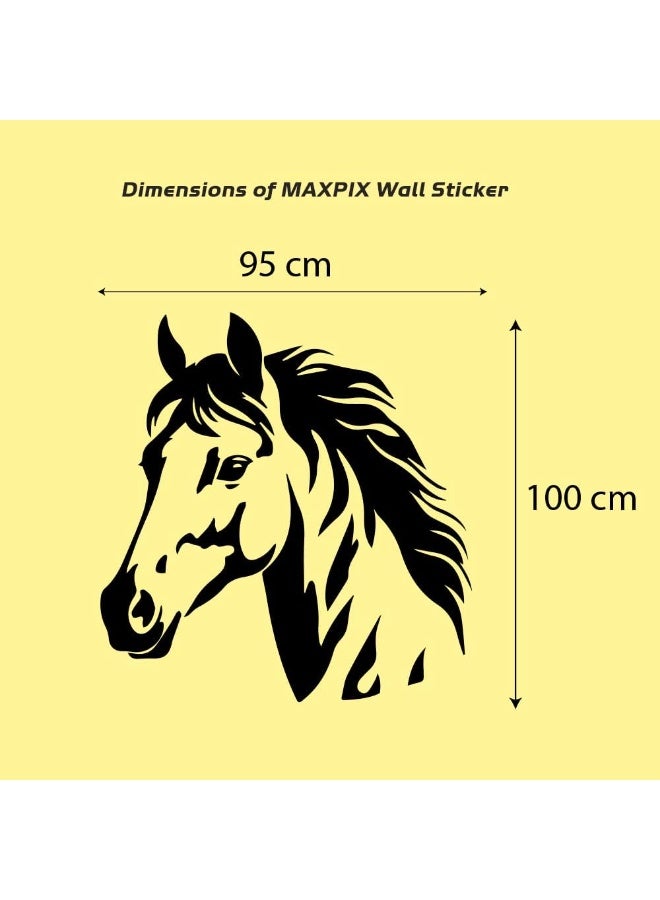 MAXPIX LLC Premium Horse Wall Sticker – Black Vinyl Self-Adhesive Horse Head Decal for Living Room & Bedroom - Image 2