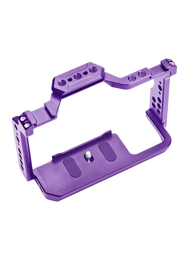 Camera Cage Aluminum Alloy Video Cage with Dual Cold Shoe Mounts Numerous 1/4 Inch Threads Replacement for Sony A7IV/ A7III/ A7II/ A7R III/ A7R II/ A7S II