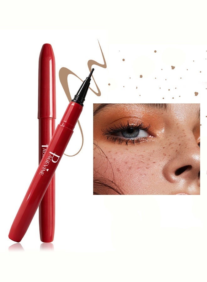 PAGE VINE Berry Freckle Pen, Ultra Fine Tip Long-Lasting Waterproof Natural-Looking Sun-Kissed Freckle Makeup Pen,#03 DARK - Image 1