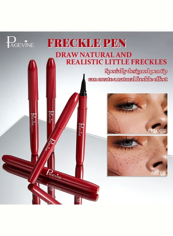 PAGE VINE Berry Freckle Pen, Ultra Fine Tip Long-Lasting Waterproof Natural-Looking Sun-Kissed Freckle Makeup Pen,#03 DARK - Image 3