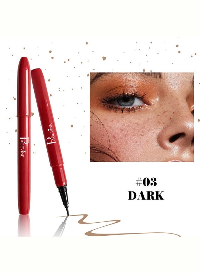PAGE VINE Berry Freckle Pen, Ultra Fine Tip Long-Lasting Waterproof Natural-Looking Sun-Kissed Freckle Makeup Pen,#03 DARK - Image 2
