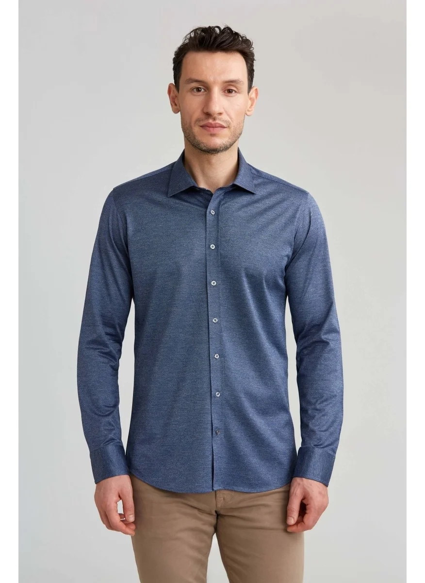 Bisse Platinium Regular Fit Shirt Dark-Navy Blue PLTG017_D40