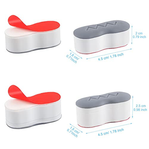 Xfenvs Bidet Toilet Seat Bumpers,Toilet Lid Bumper with 2 Height Choose,Strong Self Adhesive Universal Bidet Bumpers,Avoid Touching Toilet Seat Bumper 5 for Toilet Lid, 2 for Toilet Tanks (Peanut, Grey) - Image 2