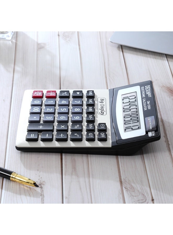 ديكسين آلة حاسبة مكتبية قابلة للإمالة بشاشة عرض مكونة من 12 رقمًا للمكتب والدراسة - Image 2
