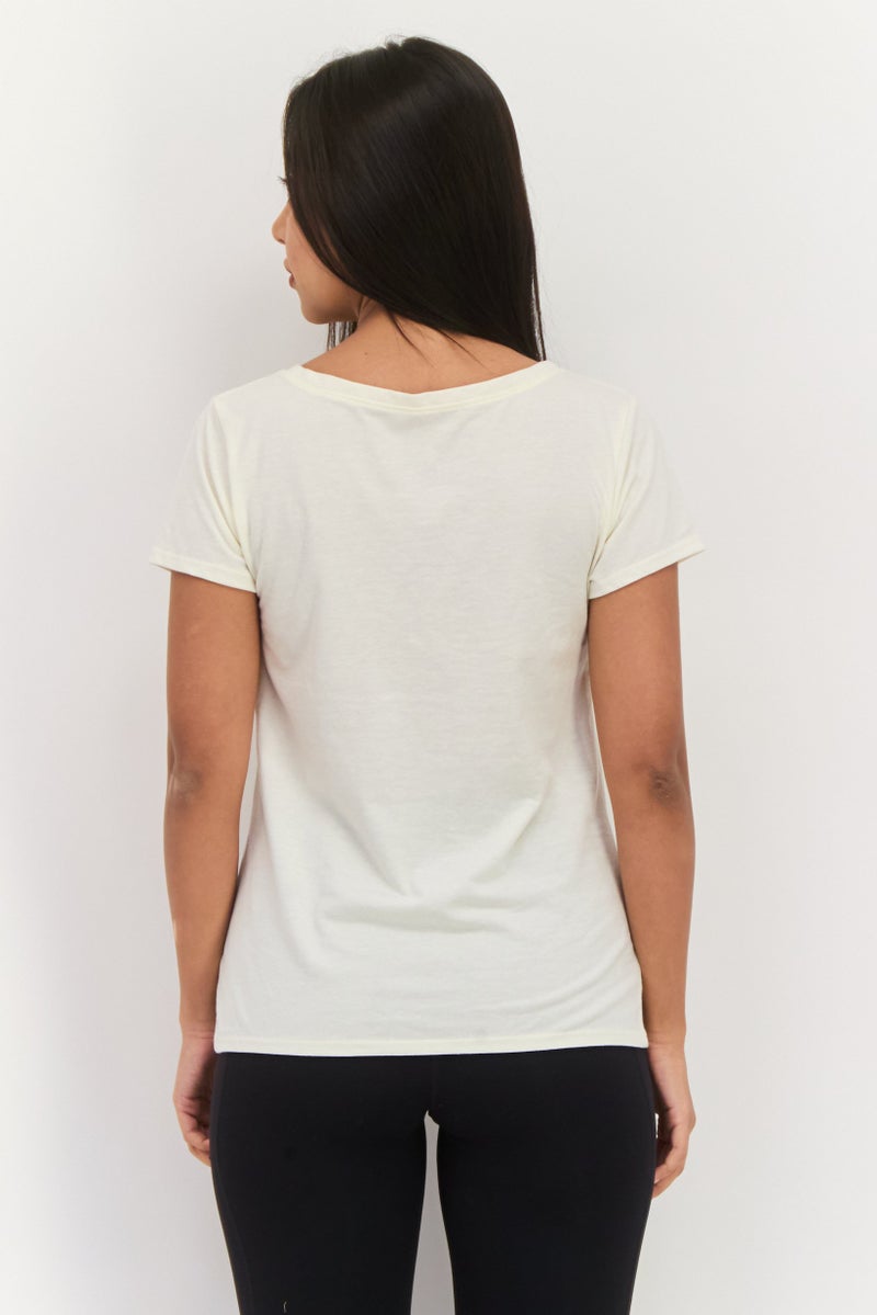 SKECHERS Women Sportswear Fit Outdoor T-Shirt, Off White - Image 3