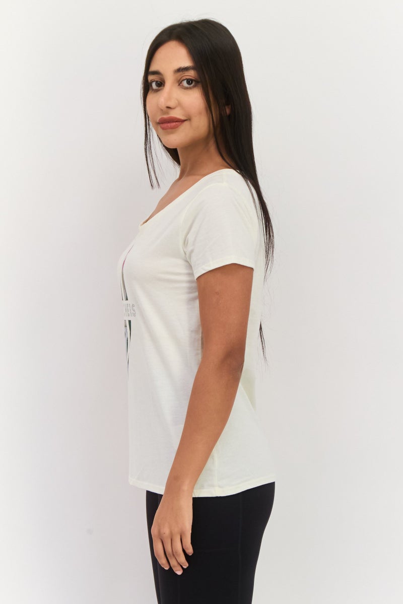 SKECHERS Women Sportswear Fit Outdoor T-Shirt, Off White - Image 2
