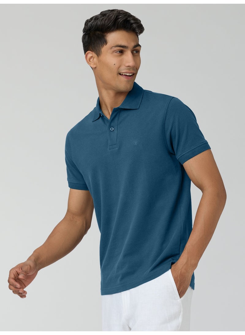 اكس واي اكس اكس تيشيرت بولو رجالي من XYXX، مصنوع من قطن ممشط نقي، بقصة عادية. - Image 4