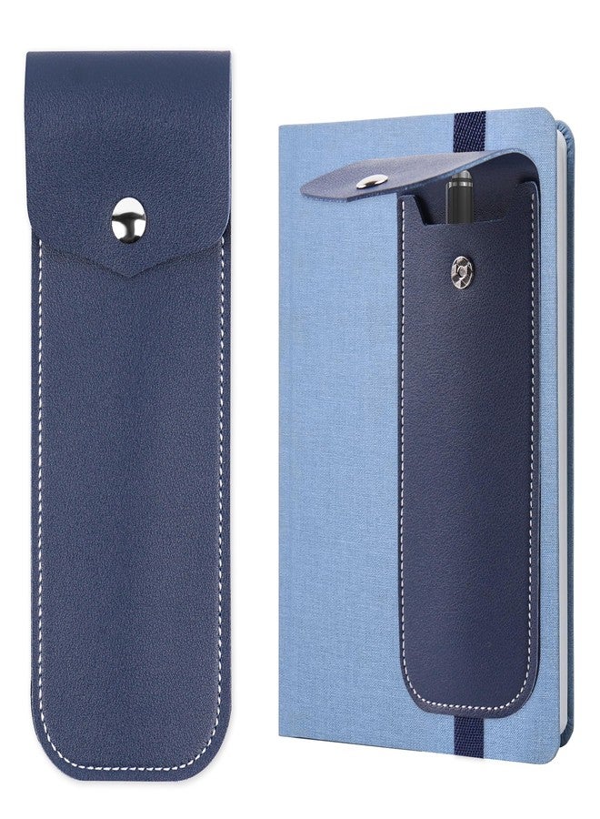 Haecsfl Adjustable Elastic Band Pen Holder for Notebooks, Pen Sleeve Pouch for Journals, Pencil Holder, Bible Planner Accessories, Cute Pencil Case(1-Dark Blue) - Image 1