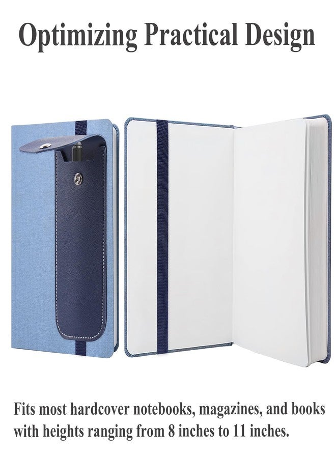 Haecsfl Adjustable Elastic Band Pen Holder for Notebooks, Pen Sleeve Pouch for Journals, Pencil Holder, Bible Planner Accessories, Cute Pencil Case(1-Dark Blue) - Image 3