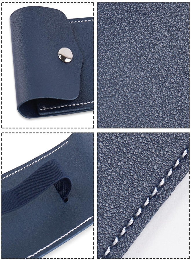 Haecsfl Adjustable Elastic Band Pen Holder for Notebooks, Pen Sleeve Pouch for Journals, Pencil Holder, Bible Planner Accessories, Cute Pencil Case(1-Dark Blue) - Image 5