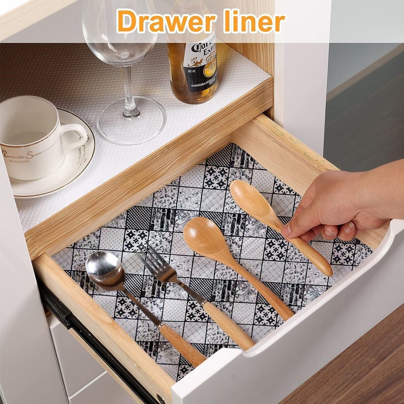 Vocal Store Anti-Slip Kitchen Cabinet Drawer Shelf Mat Liner Sheets Textured Multipurpose 5 Meter Roll, Grey - CDOJ9-P31-5M - Image 5