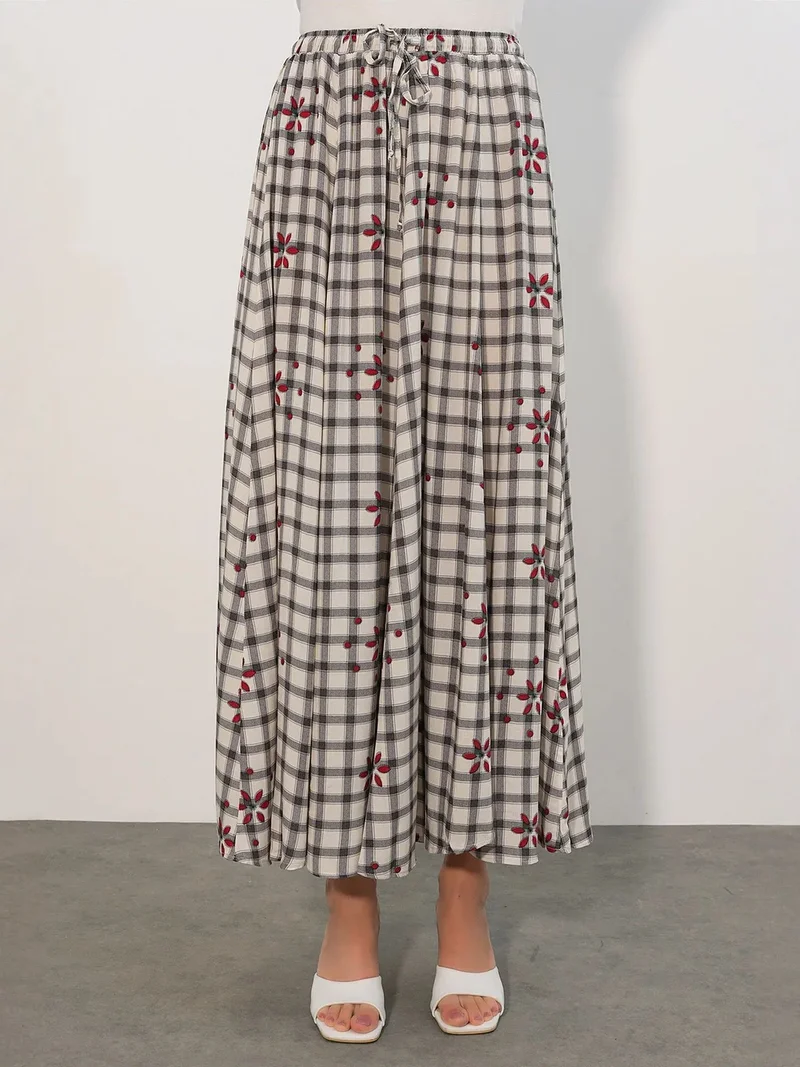 BDART High-Waist Plaid Maxi Skirt