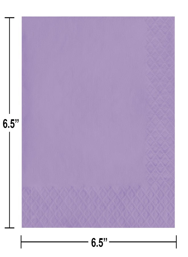 Creative Converting Touch of Color 2-Ply 50 Count Paper Lunch Napkins, Luscious Lavender, One Size - Image 3