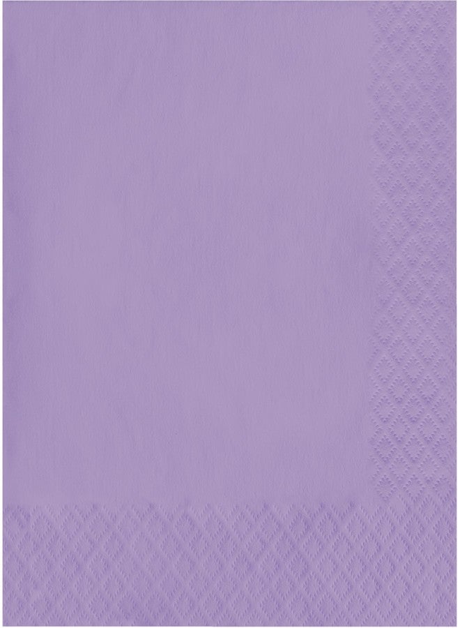 Creative Converting Touch of Color 2-Ply 50 Count Paper Lunch Napkins, Luscious Lavender, One Size - Image 1