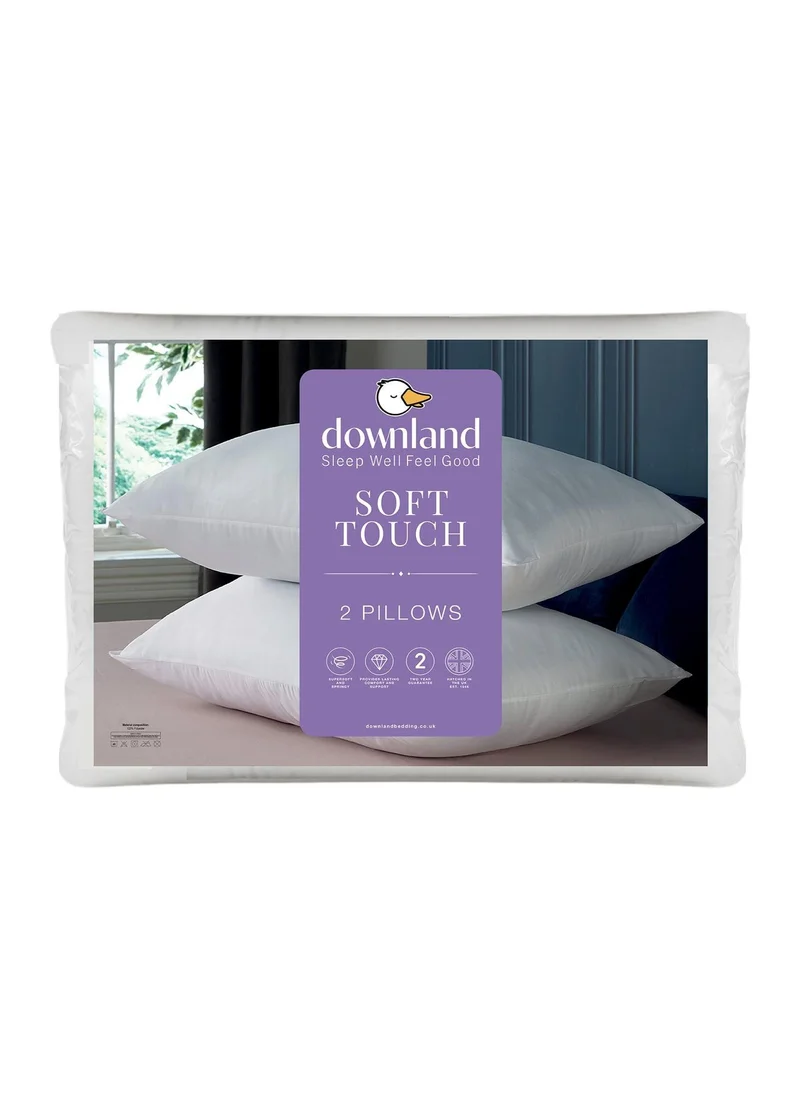 Matalan Downland White Soft Touch Pillow Pair