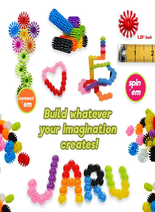 جا-رو لعبة مكعبات بناء دوارة من جا-رو (عبوة من ٣ قطع). تروس إبداعية. انقر، ساعة، وسهم. وصل قطعًا ملونة. هدية للحفلات، جائزة صفية، حقيبة هدايا، صندوق كنز. ٤٩١٠-٣ - Image 3