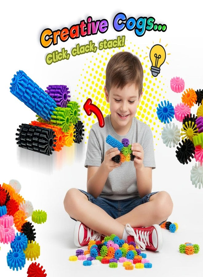 جا-رو لعبة مكعبات بناء دوارة من جا-رو (عبوة من ٣ قطع). تروس إبداعية. انقر، ساعة، وسهم. وصل قطعًا ملونة. هدية للحفلات، جائزة صفية، حقيبة هدايا، صندوق كنز. ٤٩١٠-٣ - Image 2