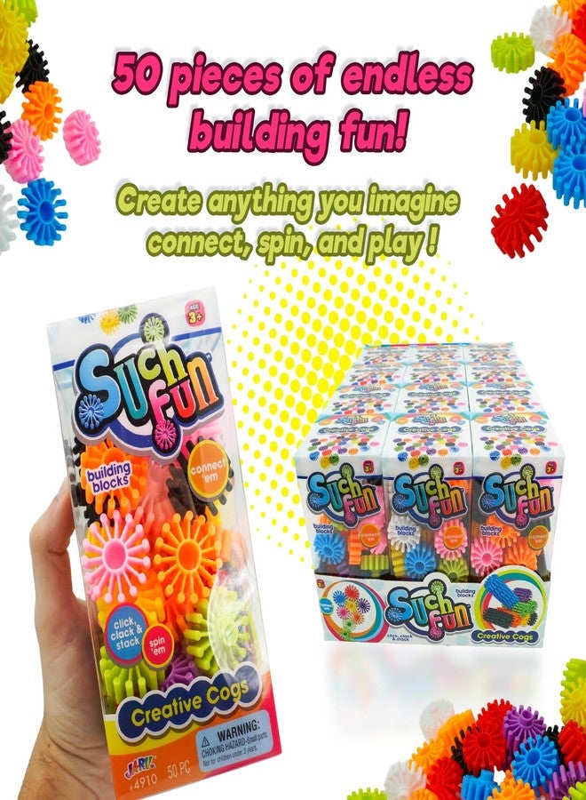 جا-رو لعبة مكعبات بناء دوارة من جا-رو (عبوة من ٣ قطع). تروس إبداعية. انقر، ساعة، وسهم. وصل قطعًا ملونة. هدية للحفلات، جائزة صفية، حقيبة هدايا، صندوق كنز. ٤٩١٠-٣ - Image 4