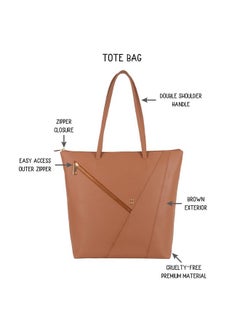 Baggit Baggit Women Brown Tote Handbag Large Size | Ladies Stylish Casual Purse Bag  - Image 2