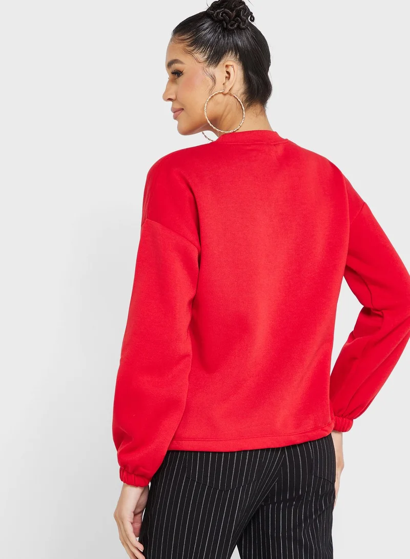 Ginger Sweatshirt With Pocket Detail