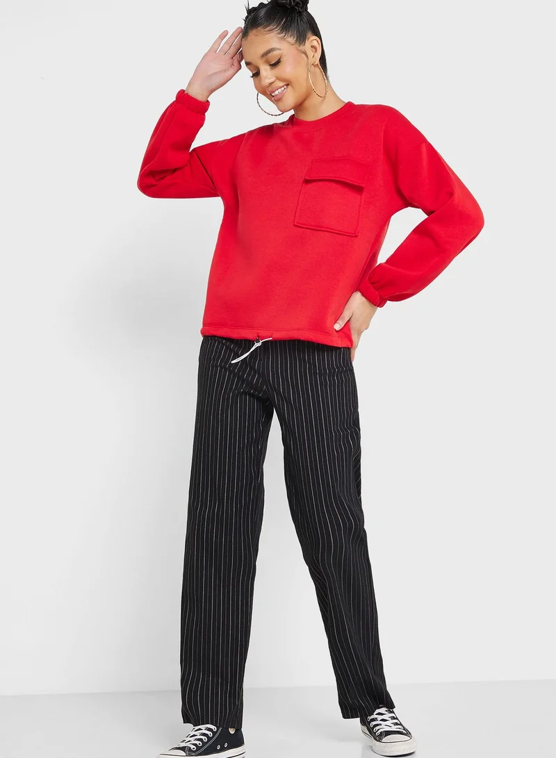 Ginger Sweatshirt With Pocket Detail