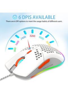 روك بو 60٪ لوحة مفاتيح الألعاب السلكية ماوس كومبو RGB ماوس الألعاب مريح خفيف الوزن 8000DPI مستشعر بصري 68 مفتاحا RGB بإضاءة خلفية لوحة مفاتيح ألعاب صغيرة مدمجة للغاية مقاومة للماء للكمبيوتر الشخصي ألعاب الكمبيوتر  - Image 3