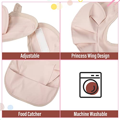 JaGely 3 Pcs Baby Food Bib for Eating Waterproof Washable Toddler Bib Soft Feeding Apron with Food Catcher for Toddler Boy or Girl Eating Travel Home Supplies - Image 4