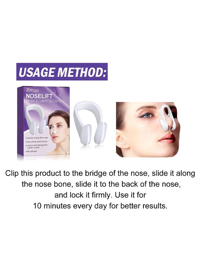 EELHOE Noselift Nose Sculpfing Device, Nose Shaper Lifter Clip Beauty Up Lifting Soft Safety Silicone Rhinoplasty Bridge Straightener Corrector Slimming Device Pain Free High Up Tool - Image 2