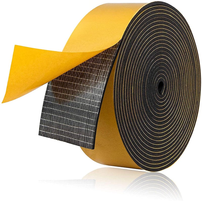 G-Charge High Density Self Adhesive(Strong Unique Grid) 'EPDM' Foam Seal Tape, Weather Stripping Doors and Window Insulation Soundproofing (2"(W) x 1/8"(T) x 10 Mtr.(L), 1) - Image 1