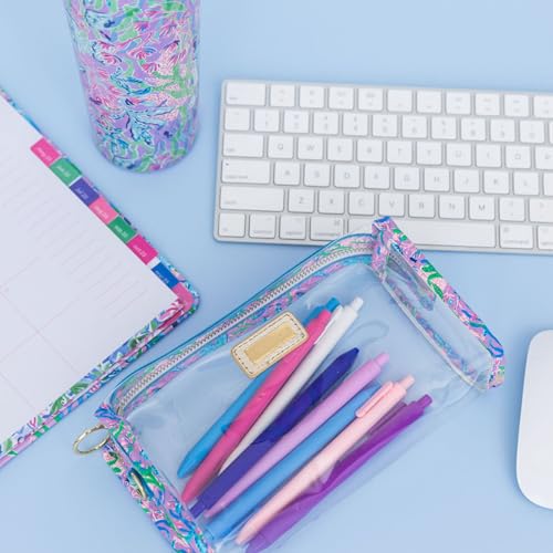 Lilly Pulitzer Clear Zipper Pouch, Cute Pencil Case for Adults, Travel Toiletry Bag, Small Pouch Bag for Supplies, Makeup or Toiletries (Secret Escape)… - Image 5