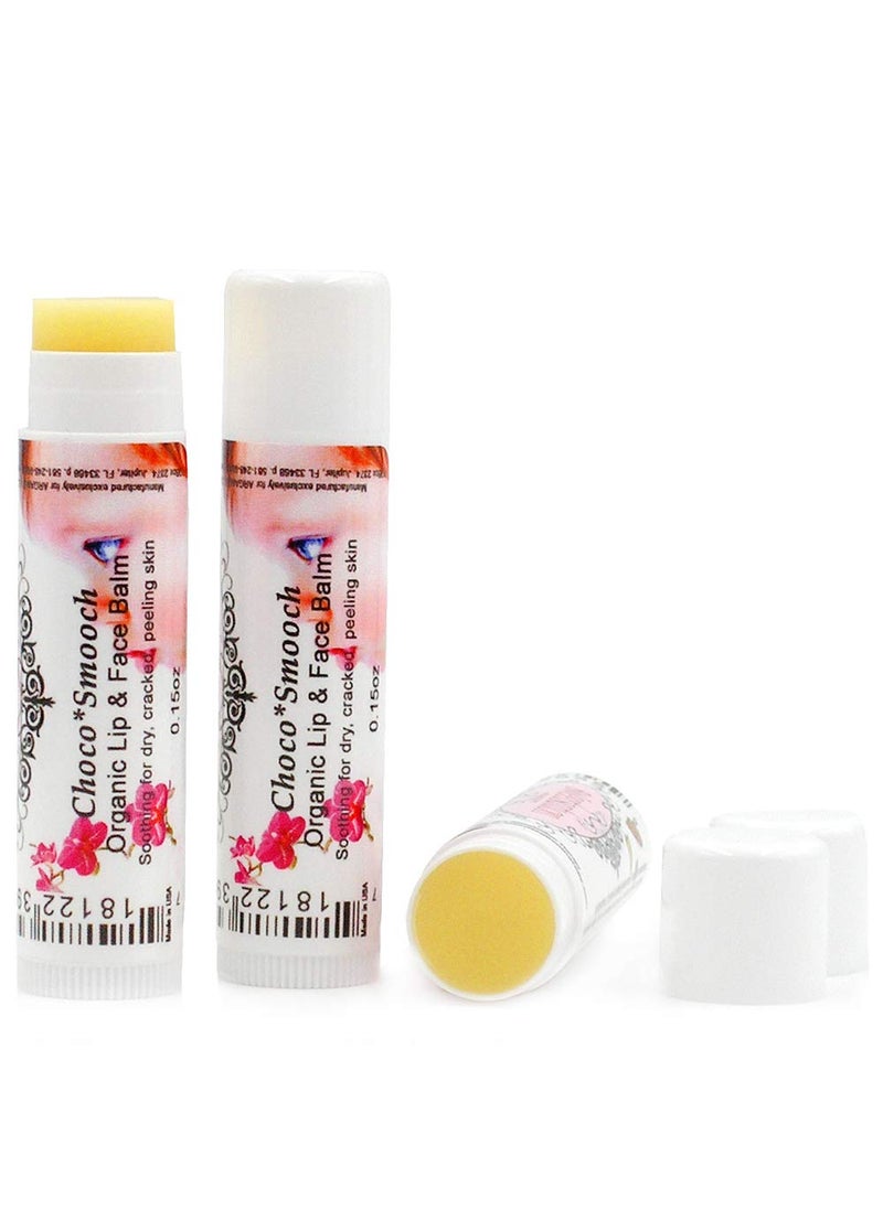 Sweetsation Therapy - ChocoSmooch Organic Baby Kids Lip  Face Balm for Dry Cracked Irritated Skin with Argan Calendula Avocado  Sea Buckthorn Set of 3 Skin Soothing Comforting Protecting - Image 1